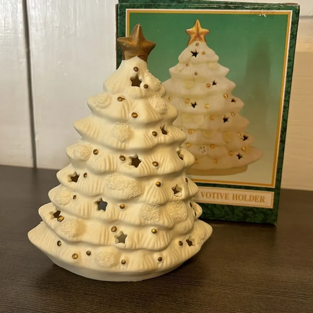 Vintage Christmas Tree Votive Holder